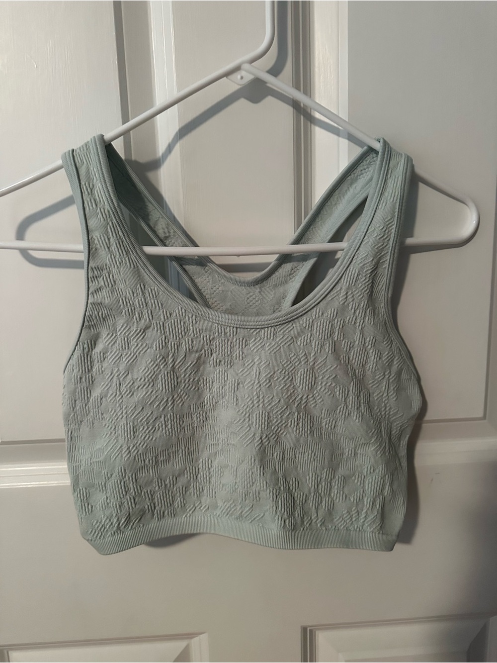 aerie Light Sage Textured Crop Tank